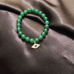 Natural green agate bracelet